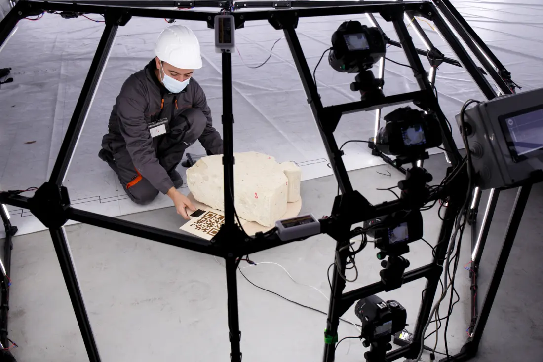 Acquisition photogrammétrique sur le chantier de Notre-Dame de Paris